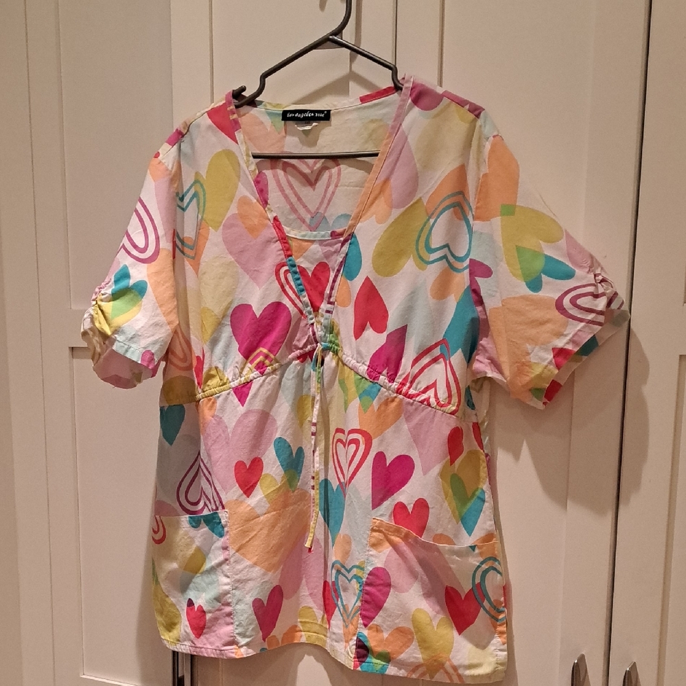 Angel Dear Multicolor Heart Print Kids Blouse